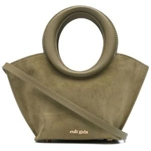 Cult Gaia Ansel suede tote bag green